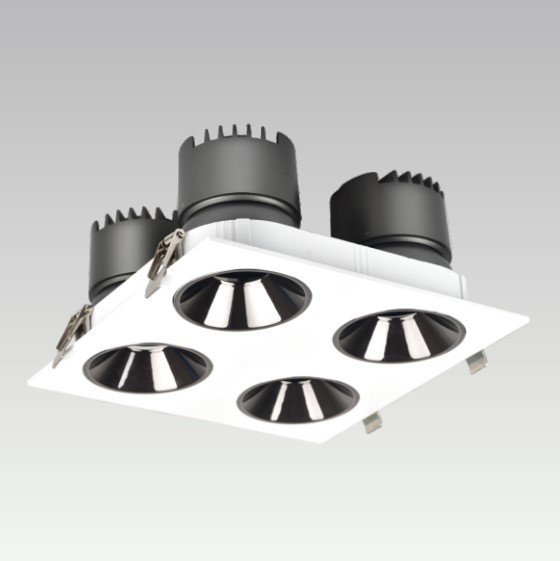 Four-Head Recessed Bright Downlight