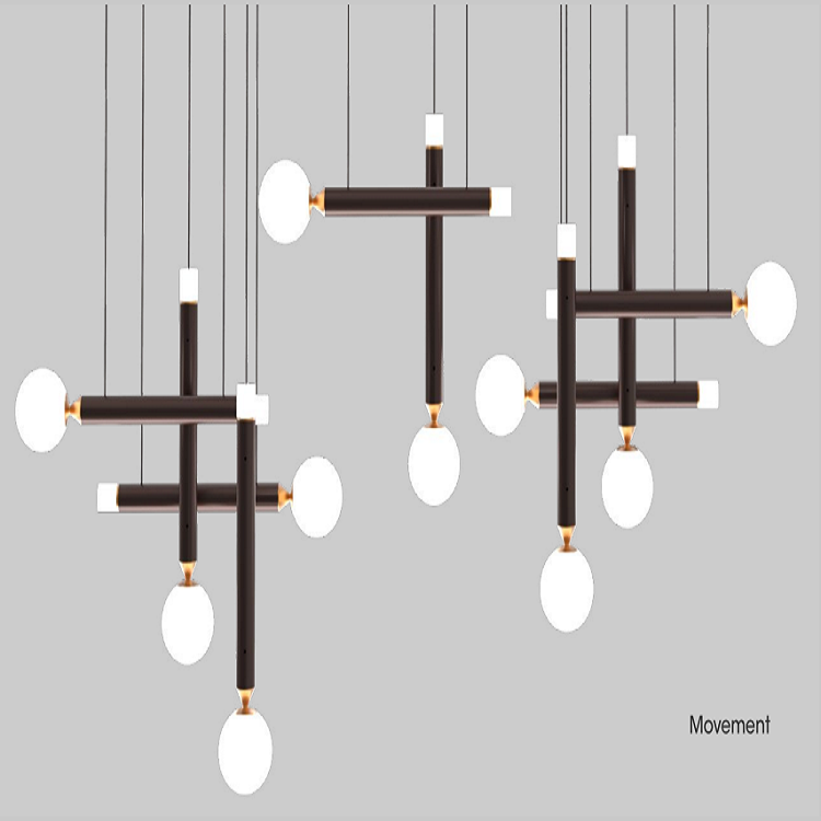 Indoor modern minimalist line chandelier