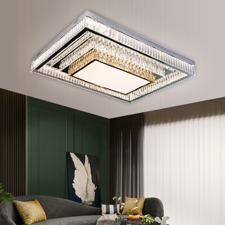 Living room luxury crystal ceiling lamp