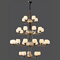 New Chinese retro high-grade full copper chandelier