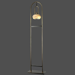 New Chinese Zen-style full copper floor lamp