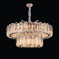 Simple light luxury double layer crystal chandelier