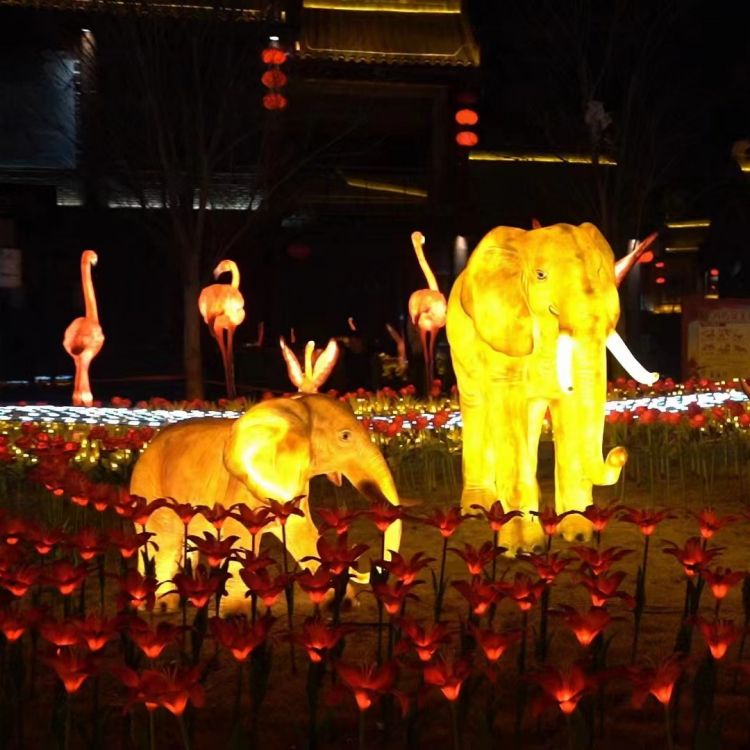 Elephant Animal Shaped Light Cultural Tourism Lighting Sketch