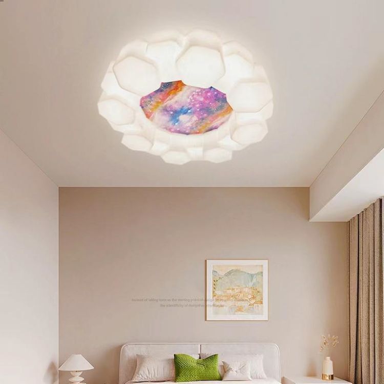 Cosmic Starry Sky Wave Flower Ceiling Lamp