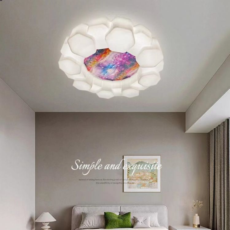 Cosmic Starry Sky Wave Flower Ceiling Lamp