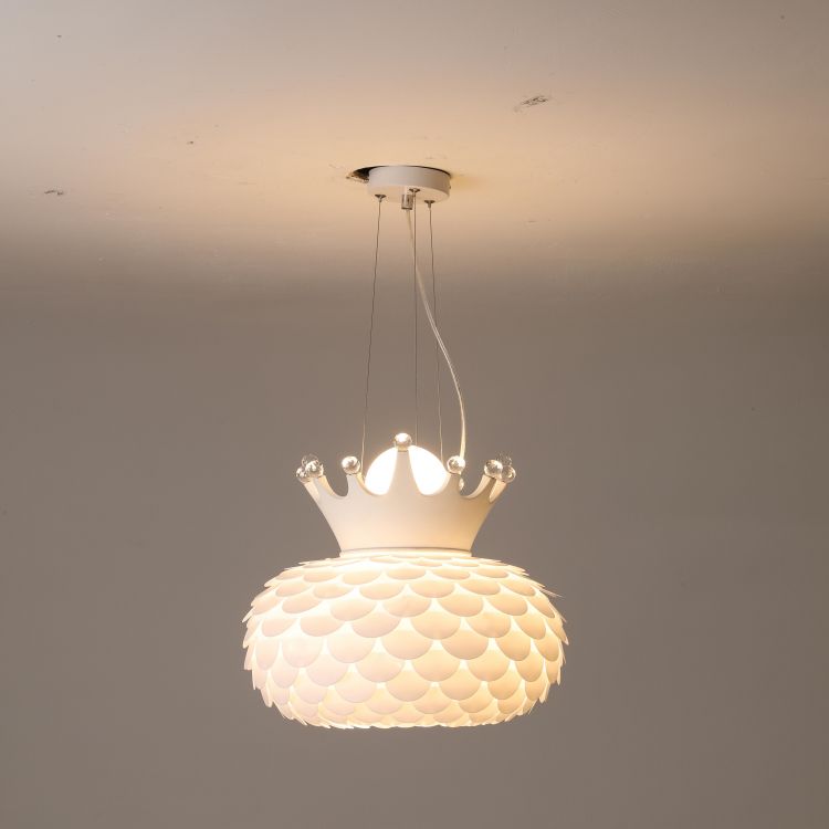 Household Warm Crown Fish Scale Pendant Lamp