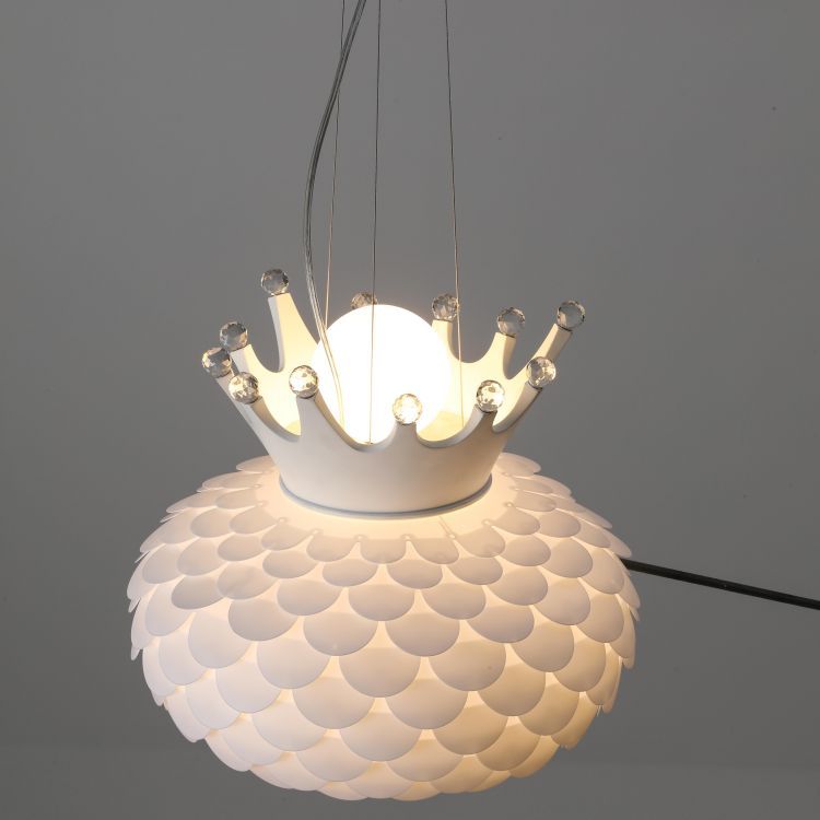 Household Warm Crown Fish Scale Pendant Lamp