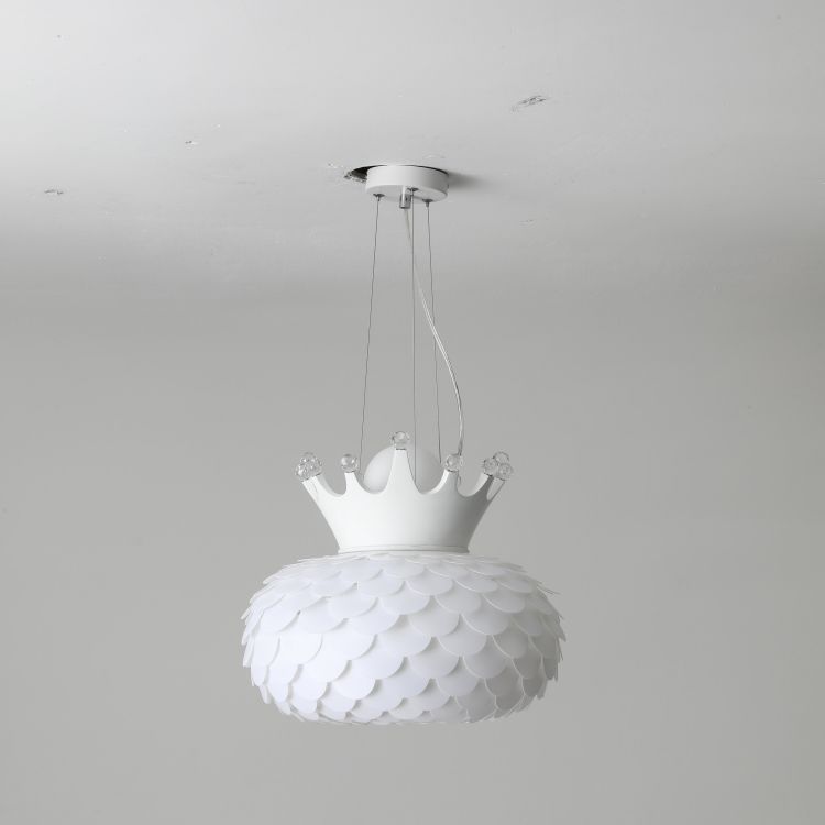 Household Warm Crown Fish Scale Pendant Lamp
