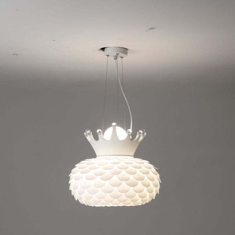 Household Warm Crown Fish Scale Pendant Lamp