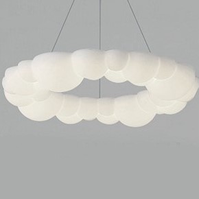 Cloud Circle Cream Style Household Pendant Lamp