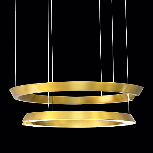 Aluminum alloy intelligent dimming and color changing chandelier