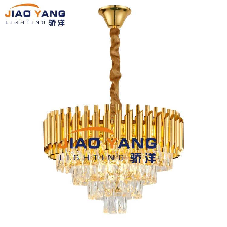 Gold modern light luxury high-end living room crystal lamp