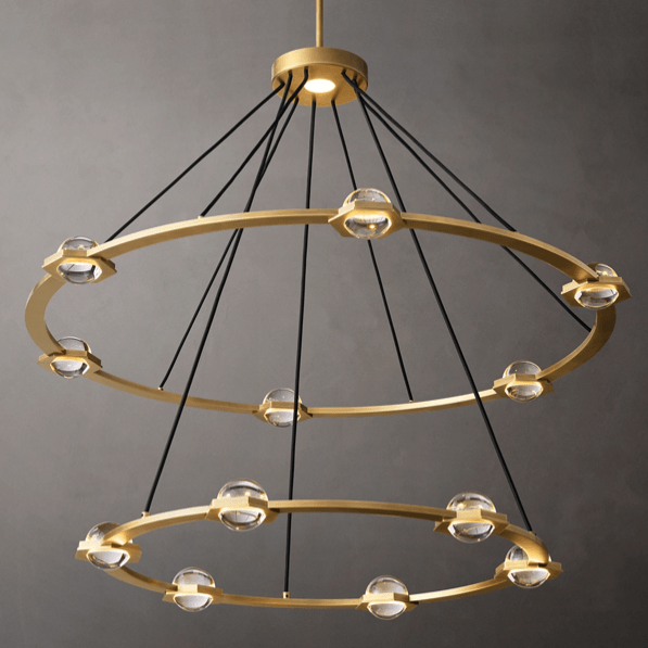 Weiao Modern minimalist round double layer chandelier