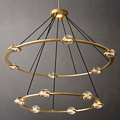 Weiao Modern minimalist round double layer chandelier