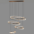 Chandelier Modern Simple and Luxury Circular Rotating Staircase