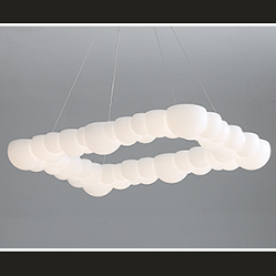 Cream cloud rectangular minimalist chandelier