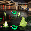 Frog lotus shape landscape lamp