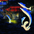 Dolphin jumping shape landscape lamp