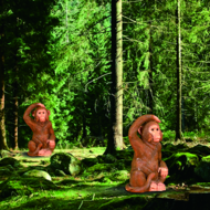 Monkey-shaped landscape lamp