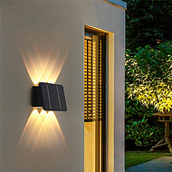 External wall three head up and down luminous outdoor wall light