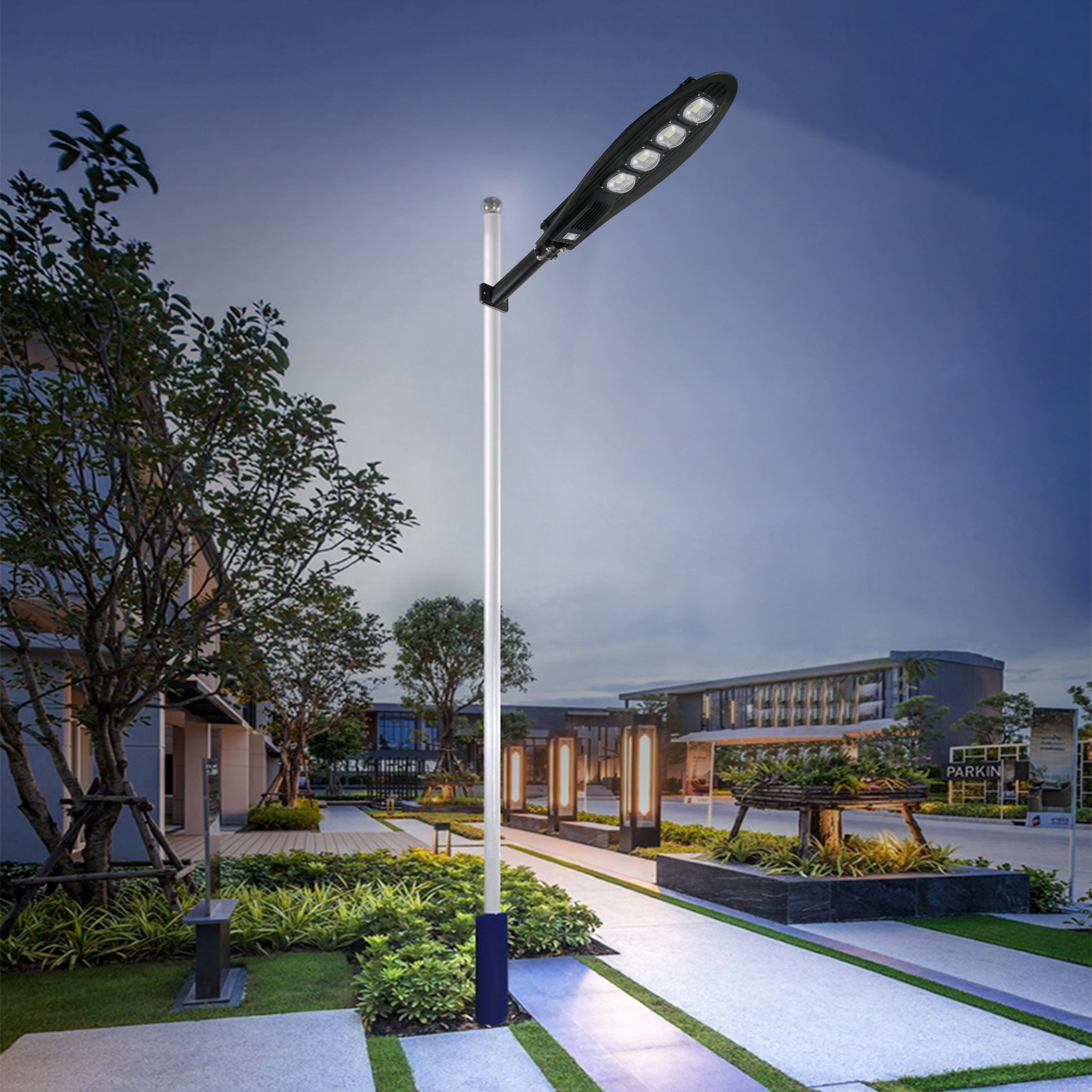 Small area road four-headed waterproof outdoor streetlight