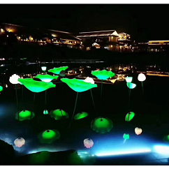 Rotomolding series luminous lotus flower landscape light