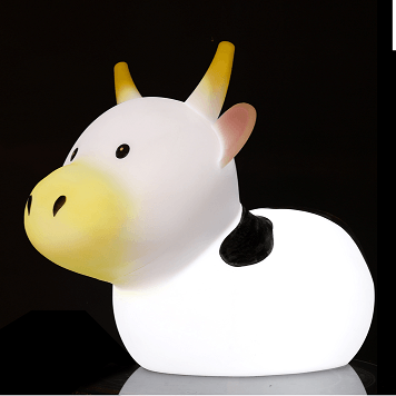 Reclining posture good luminous cow landscape light