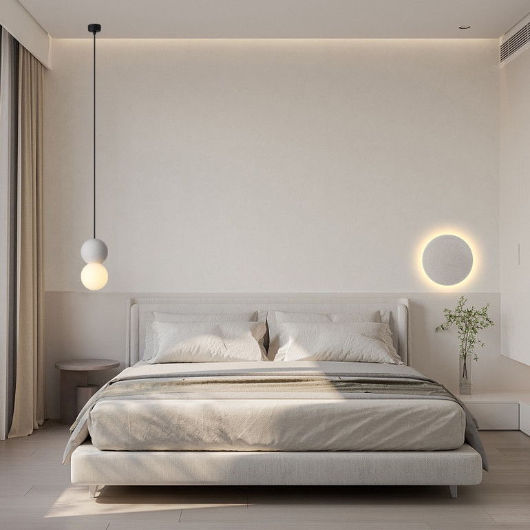 Designer modern minimalist bedroom bedside pendant lamp
