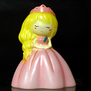 Luminous little princess closed eyes gentle landscape light