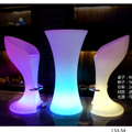 Luminous bar table and chairs rechargeable and connectable to electricity landscape light