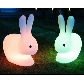 Luminous moon rabbit colorful light lovely landscape light