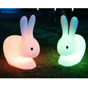 Luminous moon rabbit colorful light lovely landscape light