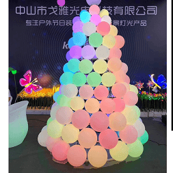 Round ball custom products ball tower seven colorful round ball tree landscape light