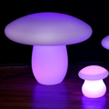 Luminous mushroom park district colored light landscape light