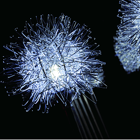 Dandelion ground insert seven color park landscape light