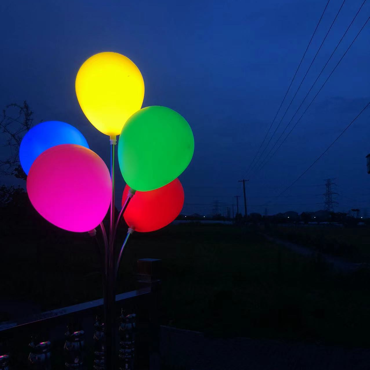 LED outdoor luminous cultural and tourism 5-head balloon landscape light