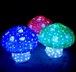 Large, medium, small, high, multiple sizes and styles of adhesive mushroom landscape light