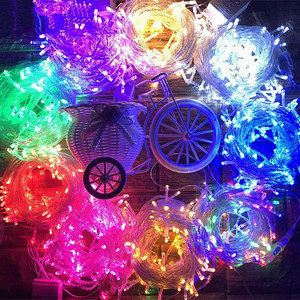 Tree Street View Decoration Bubble Shell Glue Filled Sky Star string Lamp 