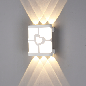 Rectangular Heart Hollow 2301/6 Dual Color Wall Lamp