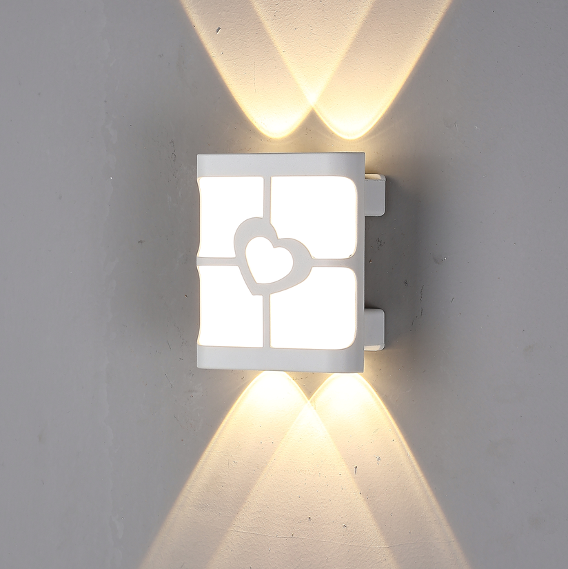 Square double headed love 2301/4 hollow wall lamp