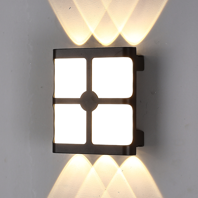 Cross square waterproof 2305/6 six head outdoor wall lamp