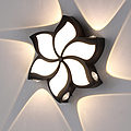 2310/6 petal shaped multi sided luminous outdoor wall lamp