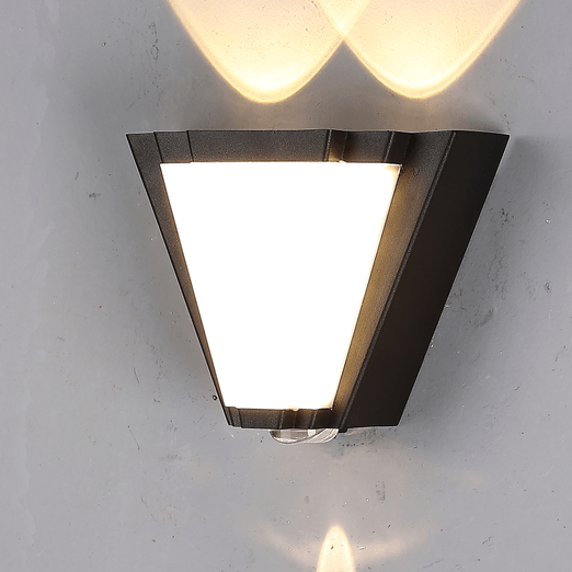 2312/3 trapezoidal three head dual color outdoor wall lamp