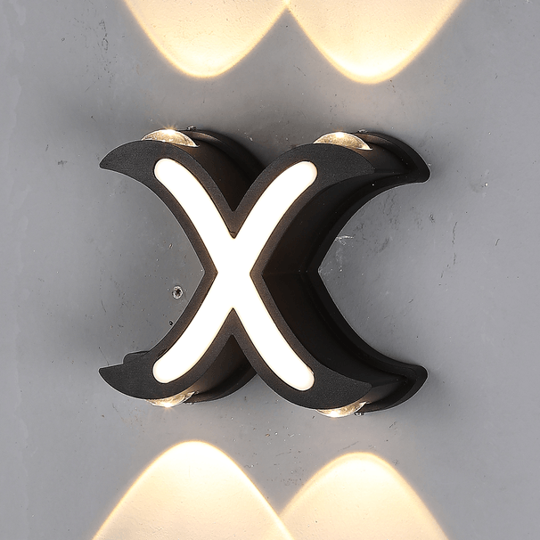 2313/4 letter series - X shaped outdoor wall lamp