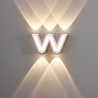 2314/5 letter series - W shaped outdoor wall lamp