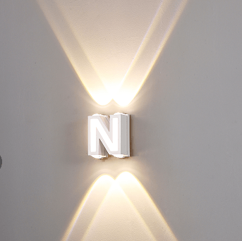 2317/4 letter series - N shaped outdoor wall lamp