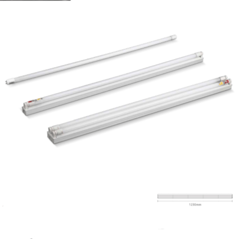 Ceiling mounted double selection fire emergency lighting tube bracket