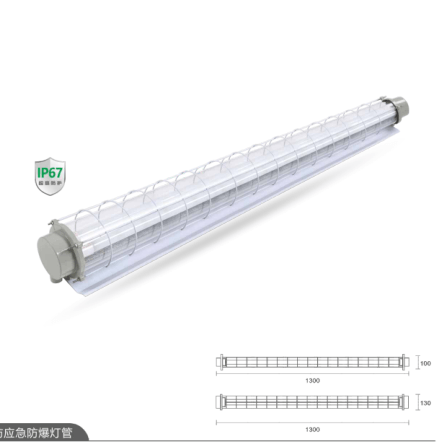 IP67 ultra high protection fire emergency explosion-proof lamp tube